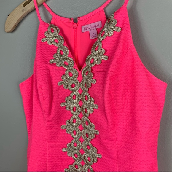 Lilly Pulitzer | Hot Pink Shift Dress | Size 0 - Picture 5 of 10
